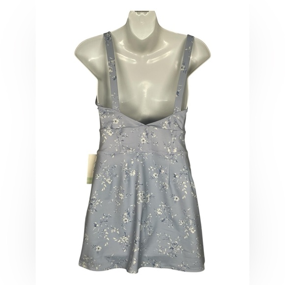 AS REVIVAL~ Light Blue Floral Romper Dress NWT Medium - Picture 3 of 8